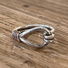 Sterling and Copper Loop Ring