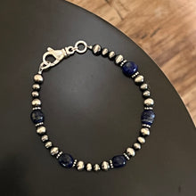 Navajo Pearl Lapis Bracelet
