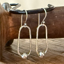 Hammered Floating Teardrop Earrings