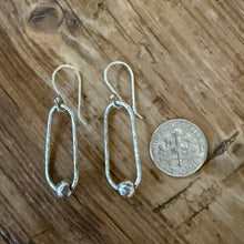 Hammered Floating Teardrop Earrings