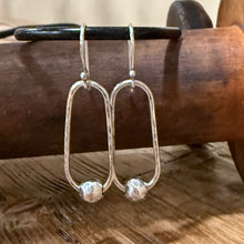 Hammered Floating Teardrop Earrings