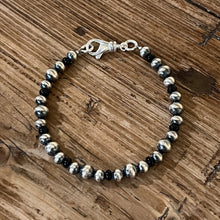 Navajo Pearl and Black Onyx Bracelet
