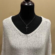 Sterling Textured and Twisted Cross Necklace