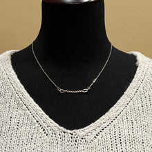 Twisted Sterling Bar Necklace