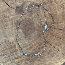 Twisted Sterling Bar Necklace