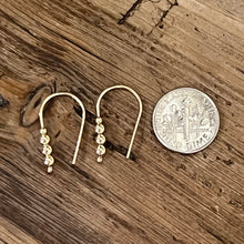 14K Yellow Gold Bead Earrings