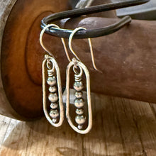 Hammered Sterling Teardrop Navajo Pearl Earrings