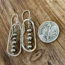 Hammered Sterling Teardrop Navajo Pearl Earrings