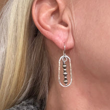 Hammered Sterling Teardrop Navajo Pearl Earrings