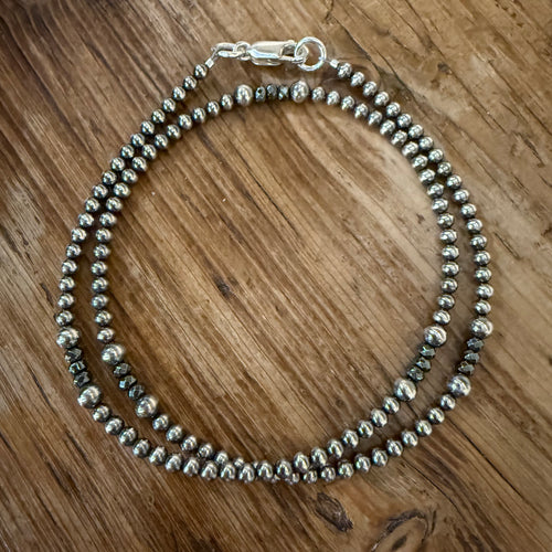 Sterling Navajo Pearl Hematite Necklace