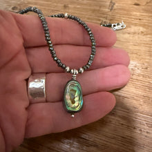 Hematite Navajo Pearl Abalone Necklace