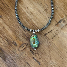 Hematite Navajo Pearl Abalone Necklace