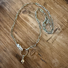 Sterling Silver 14K Yellow Gold Circle Necklace
