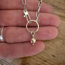Sterling Silver 14K Yellow Gold Circle Necklace