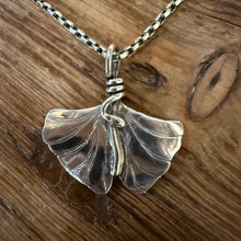 Sterling Ginkgo Leaf Necklace