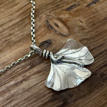 Sterling Ginkgo Leaf Necklace