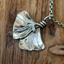 Sterling Ginkgo Leaf Necklace
