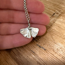 Sterling Ginkgo Leaf Necklace
