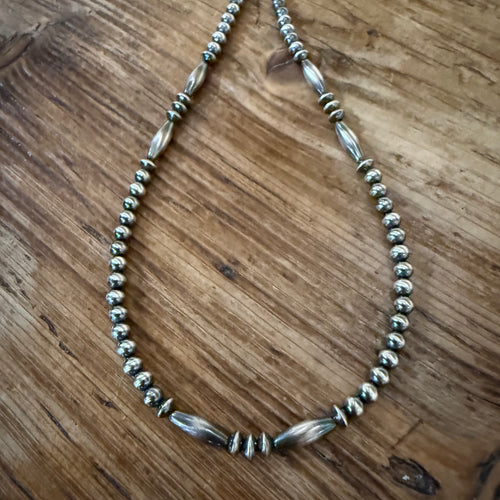 Sterling Navajo Pearl Necklace