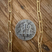 Gold Filled Paperclip Chain Necklace