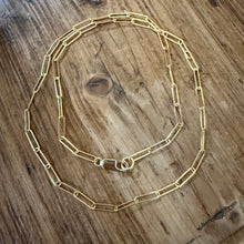 Gold Filled Paperclip Chain Necklace