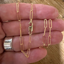 Gold Filled Paperclip Chain Necklace