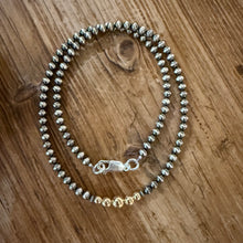 Sterling Navajo Pearl and 14K Yellow Gold Necklace