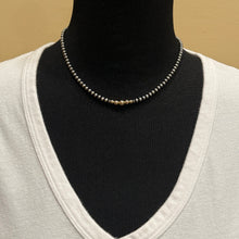 Sterling Navajo Pearl and 14K Yellow Gold Necklace