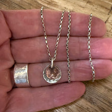 Hammered Sterling and Copper Disk Necklace