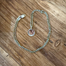 Hammered Sterling and Copper Disk Necklace