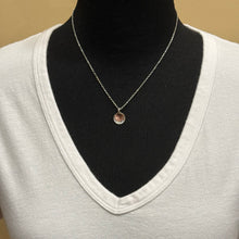 Hammered Sterling and Copper Disk Necklace