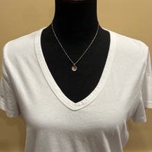 Hammered Sterling and Copper Disk Necklace