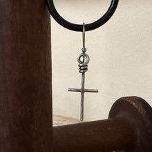 Wire Wrapped Sterling Cross Earrings