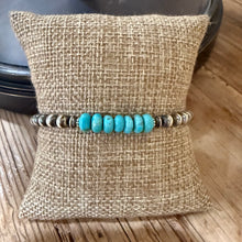 Navajo Pearl and Kingman Turquoise Bracelet