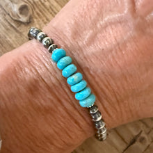 Navajo Pearl and Kingman Turquoise Bracelet