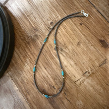 Hematite, Turquoise and Navajo Pearl Necklace