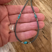 Hematite, Turquoise and Navajo Pearl Necklace
