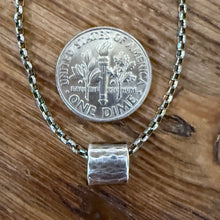Floating Sterling Cylinder Bead Necklace