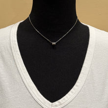 Floating Sterling Cylinder Bead Necklace