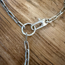 Sterling Paperclip Chain Navajo Pearl Lariat Necklace