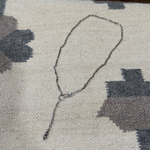 Sterling Paperclip Chain Navajo Pearl Lariat Necklace