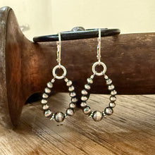Sterling Navajo Pearl Dangle Earrings
