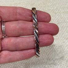 Twisted Copper and Sterling Silver Cuff Bracelet