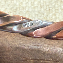 Twisted Copper and Sterling Silver Cuff Bracelet