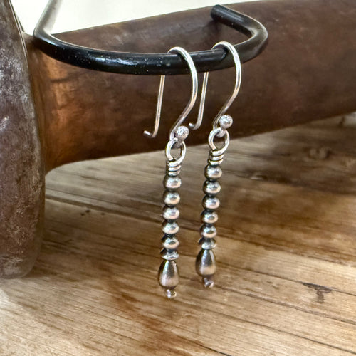 Sterling Navajo Pearl Dangle Earrings
