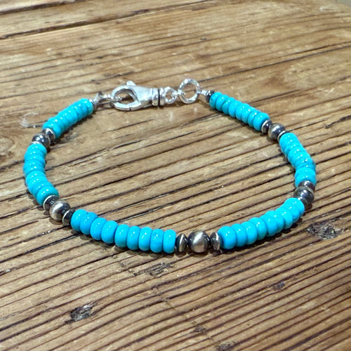 Turquoise and Navajo Pearl Bracelet