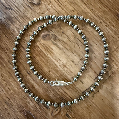 Sterling Navajo Pearl Necklace