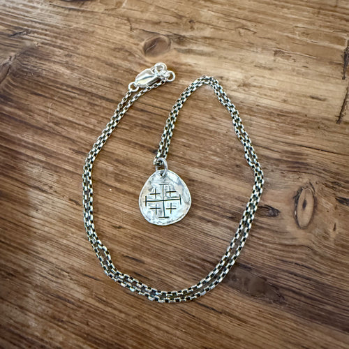 Sterling Jerusalem Cross Necklace