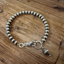 Sterling Navajo Pearl Bracelet With Charm