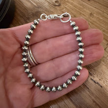 Sterling Navajo Pearl Bracelet With Charm